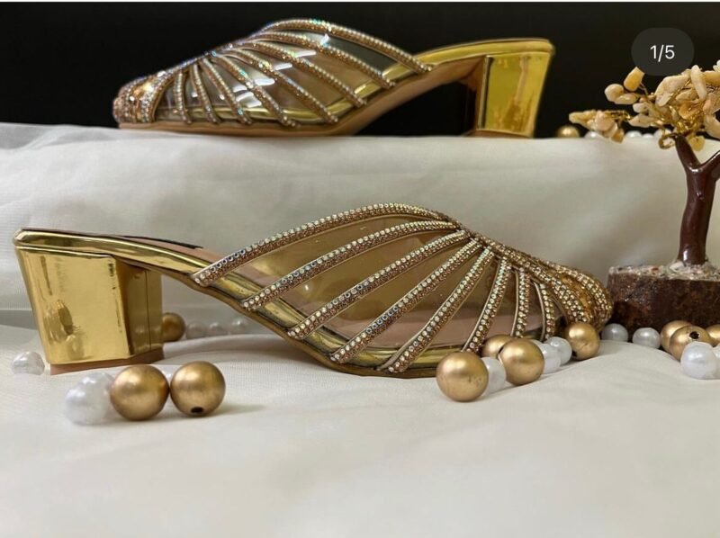 BRIDAL STUDED MULES