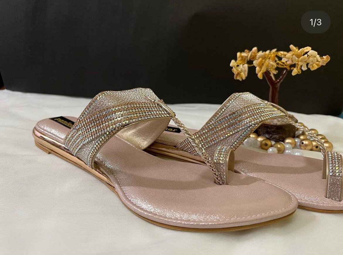 Blush Glam Crystal Flats - Image 5