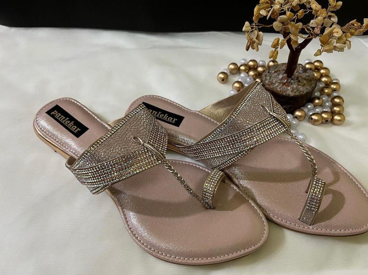 Blush Glam Crystal Flats