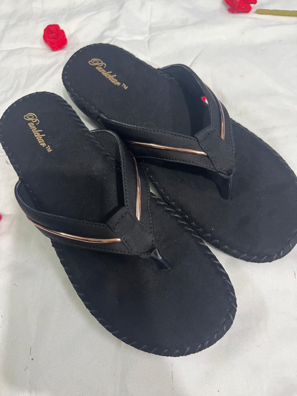 Black Minimal Luxe Comfort Chappals - Image 5