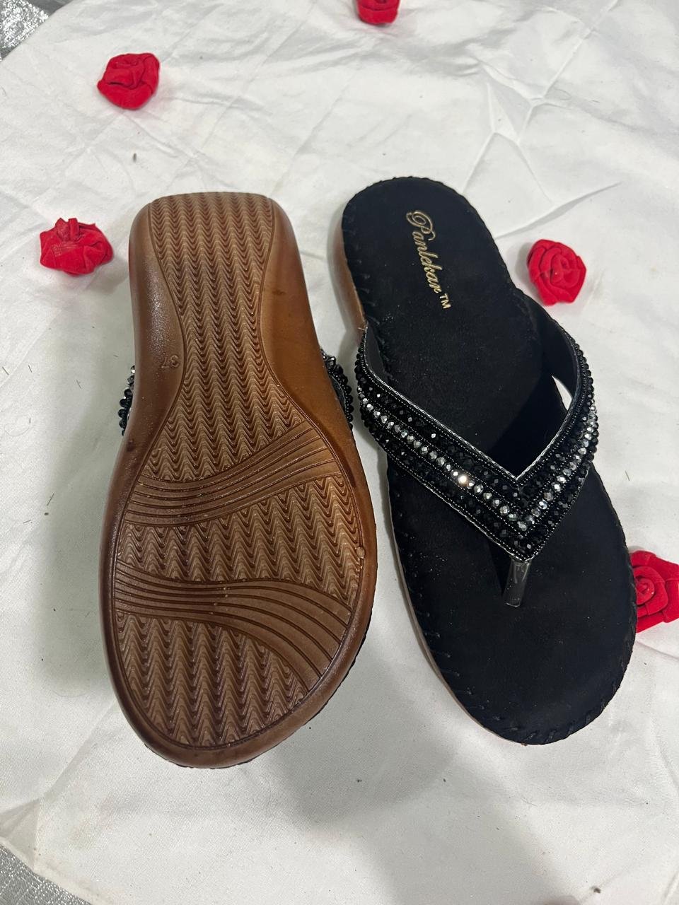 Black slip-on sandals - Image 2