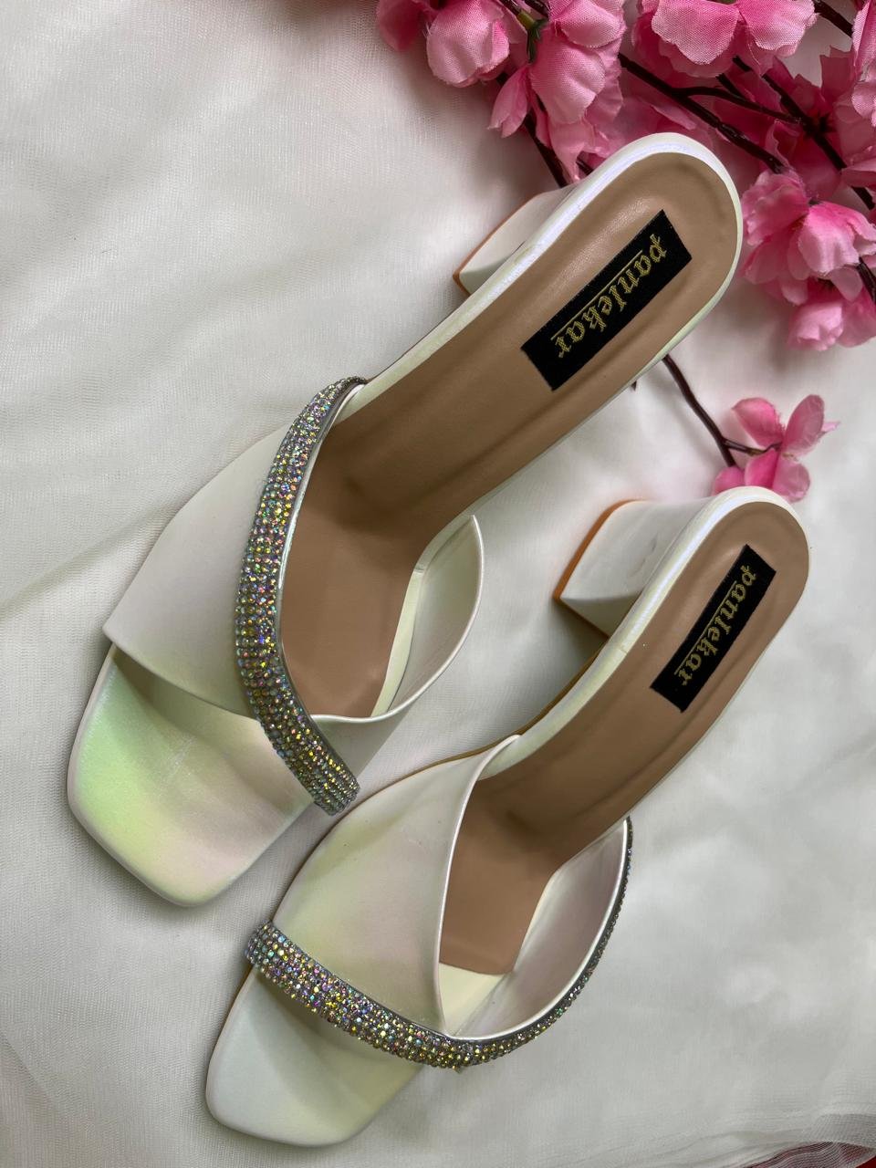 Ivory Elegance Crystal Heels - Image 4