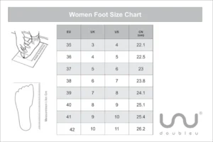 Footwear size chart